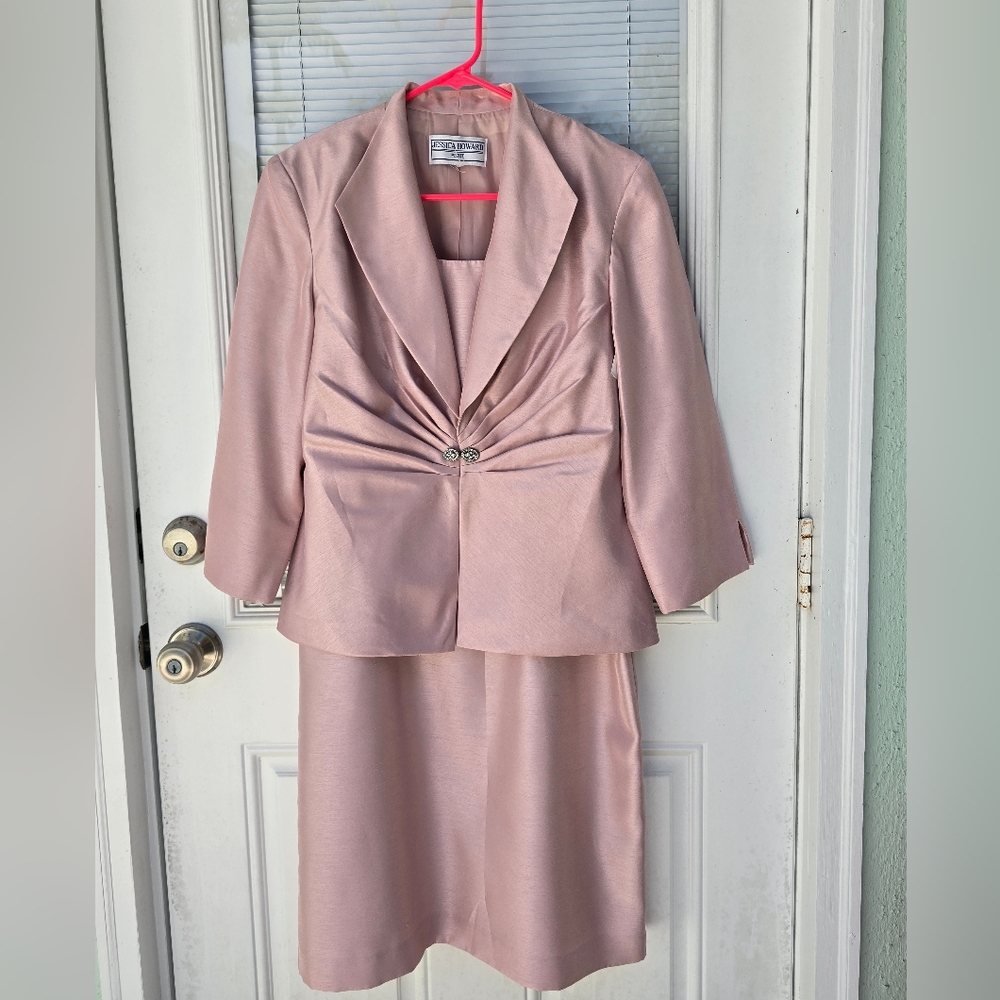 Jessica Howard Soft Pink Blazer And Dress 12